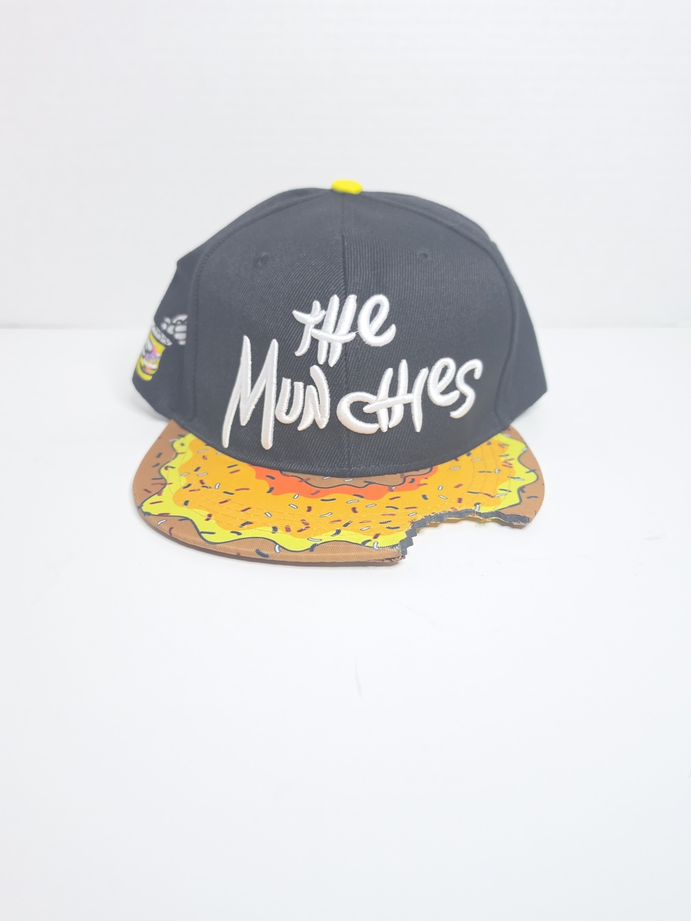 The Munchies Kids Snapback Cap - Black with Yellow Accent